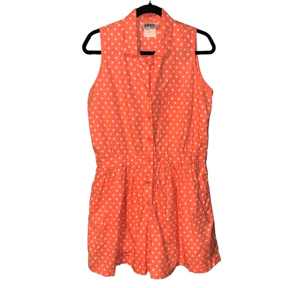 VINTAGE Button Front Romper Shorts Jumpsuit